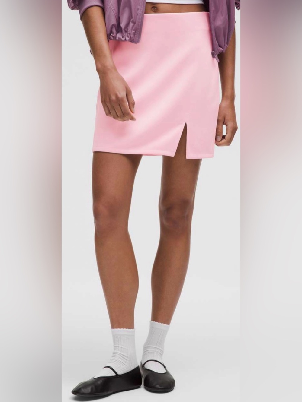 Lululemon Softstreme High-Rise Mini Skirt Pink Organza M